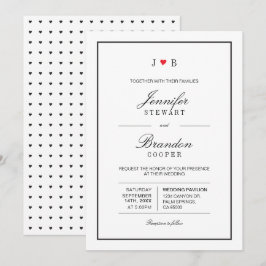 Invitación de boda de tipografía Simple Chic