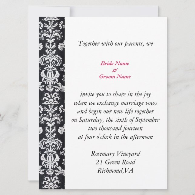 invitación de boda de toda la temporada (Anverso)