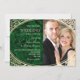 Invitación de boda de tono de joya