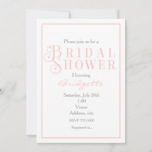 Invitación de boda de tono rosa claro sonrojado