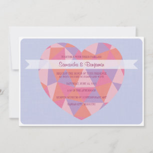 Invitación de Boda de Triangle Heart