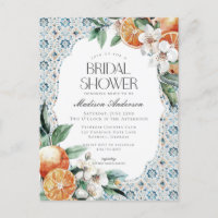 Invitación de boda de Tuscany Tile Coastal Italian