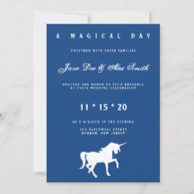 Invitación de Boda de Unicornio Blanco