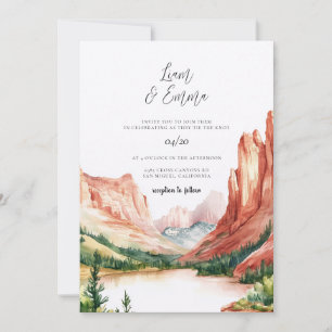 Invitación de boda de Utah acuarela