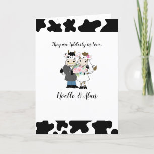 Invitación de boda de vaca plegable - Noelle