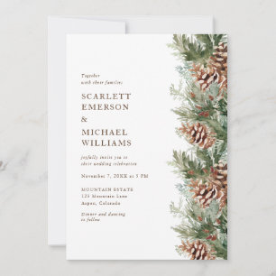 Invitación de boda de vacaciones de invierno