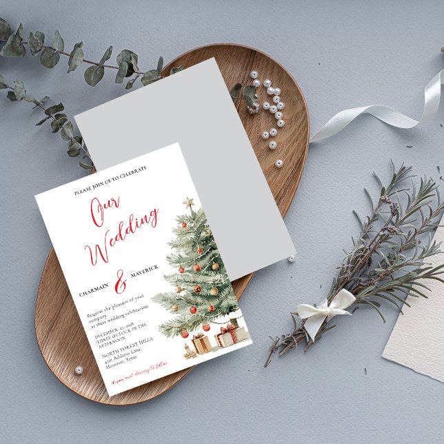 Invitación de boda de vacaciones de invierno (Subido por el creador)