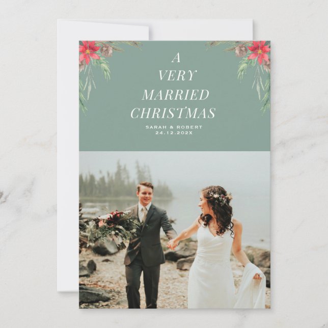 invitación de boda de vacaciones de navidades casa (Anverso)