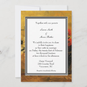 invitación de boda de vacaciones. van Gogh