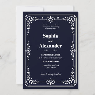 Invitación de boda de vaquero occidental vintage