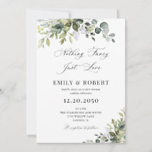 Invitación de boda de vegetación elegante