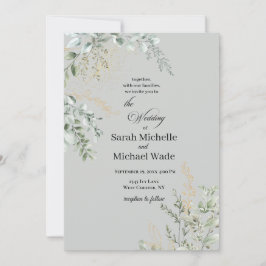 Invitación de boda de vegetación elegante