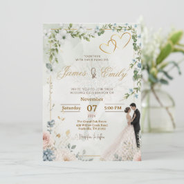 Invitación de boda de vegetación elegante | Flora 