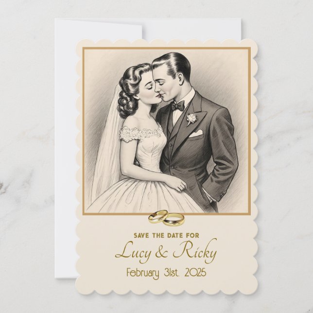 " INVITACIÓN DE BODA DE VENTAJAS " (Anverso)