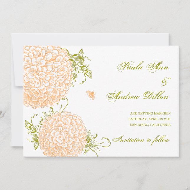 Invitación de Boda de Verano (Anverso)