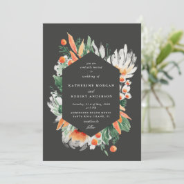 invitación de boda de verano con flores silvestres