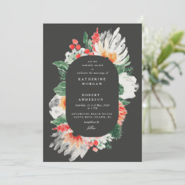 invitación de boda de verano con flores silvestres