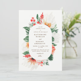 invitación de boda de verano con flores silvestres