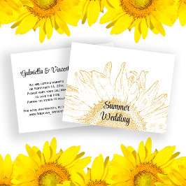 Invitación de Boda de verano con gráfico de giraso