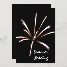 Invitación de Boda de verano de fuegos artificiale