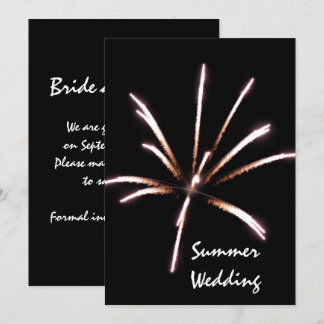 Invitación de Boda de verano de fuegos artificiale