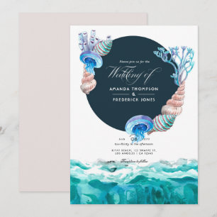Invitación de boda de verano en la playa