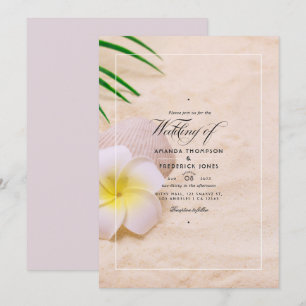 Invitación de boda de verano en la playa