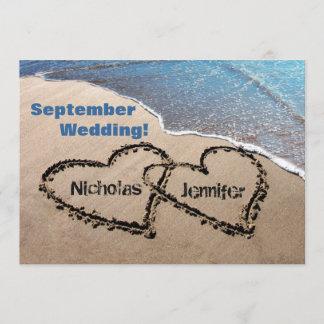 Invitación de Boda de Verano en la Playa con Dos C