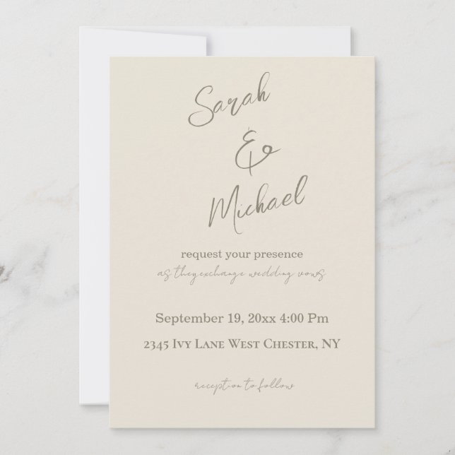 Invitación de boda de Villa Toscana (Anverso)