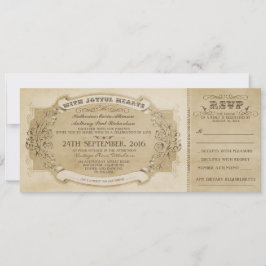 INVITACIÓN DE BODA DE VINTAJE CON RSVP