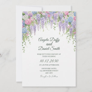 Invitación de Boda de Wisteria Púrpura
