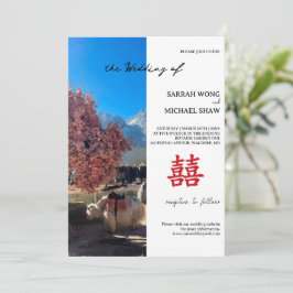 Invitación de boda de Yak chino