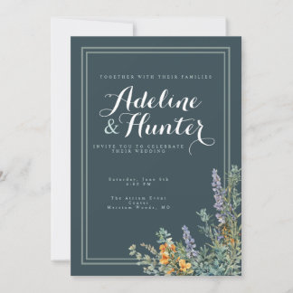 Invitación de boda Deep Sage