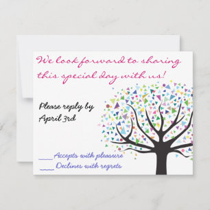 Invitación de boda del árbol de la vida respuesta