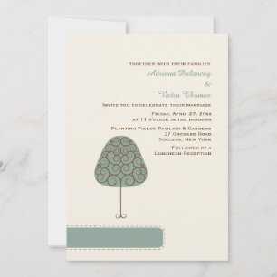 Invitación de Boda del Árbol Enroscado