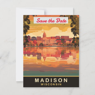 Invitación de boda del Capitolio de Madison Wiscon
