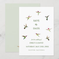 Invitación de boda del colibrí de Anna Guardar la
