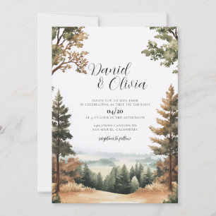 Invitación de boda del condado de Brown Forest Hil