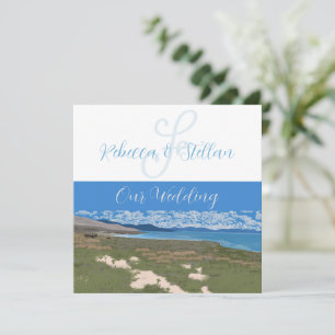Invitación de boda del desierto pintoresco