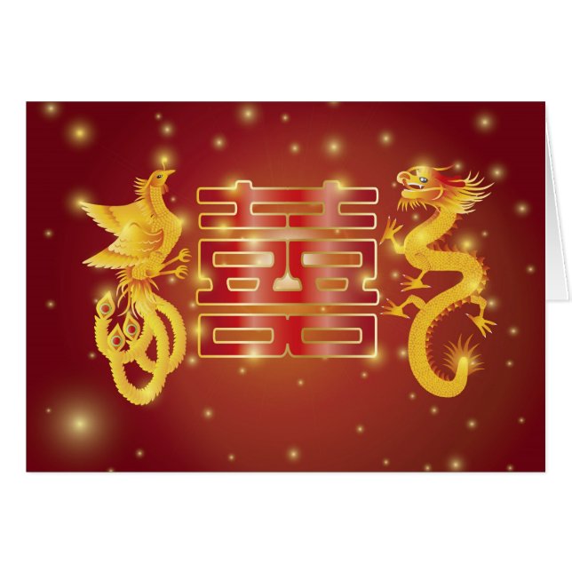 Invitación de boda del dragón de Phoenix (Anverso (Horizontal))