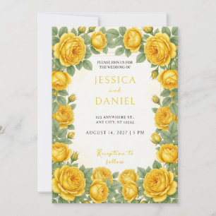 Invitación de boda del jardín botánico de rosas am