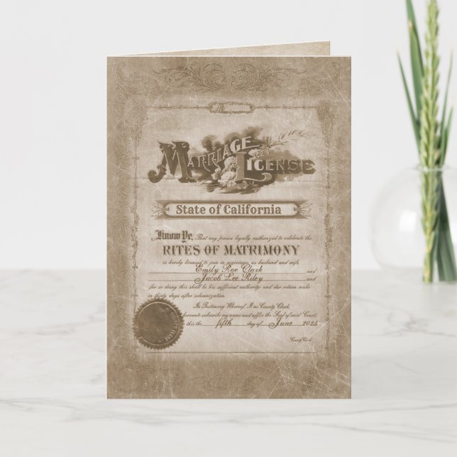 Invitación de boda del libro de familia del (Anverso)