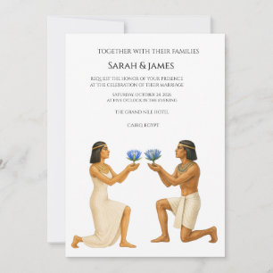 Invitación de boda del Loto Real Egipcio