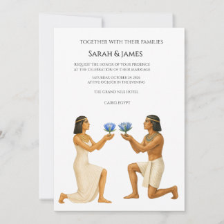 Invitación de boda del Loto Real Egipcio