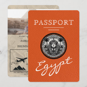 Invitación de boda del pasaporte de Orange Egypt