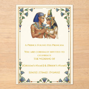 Invitación de Boda del Príncipe y Princesa Faraón