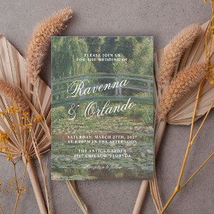Invitación de boda del puente japonés de Monet est