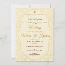 Invitación de Boda del Sur de la India
