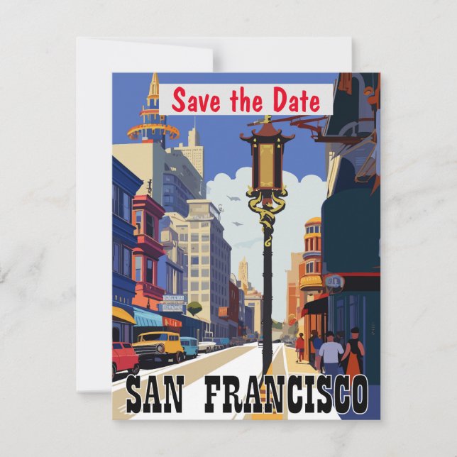 Invitación de boda del tranvía de San Francisco (Anverso)