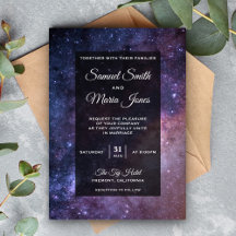 Invitación de Boda del Universo de la Galaxia del 